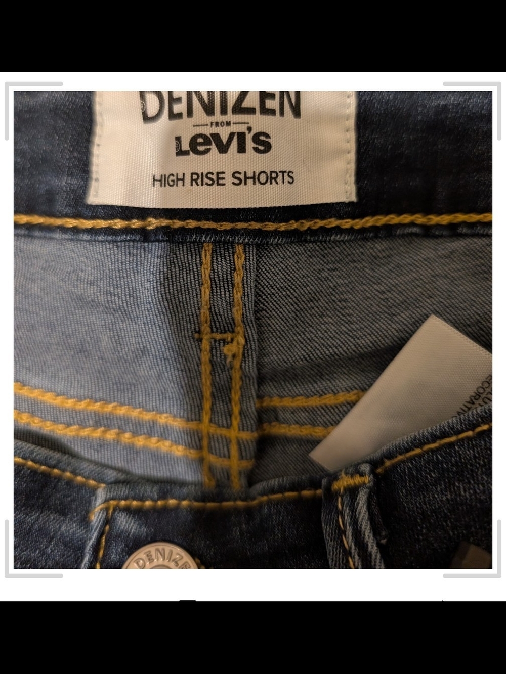 Pre-owned Denizen from Levi's Dark Blue Rolled Cuff Jean Shorts - Picture 8 of 9